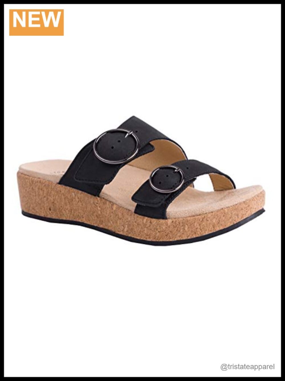 Revitalign Breakwater Cove Leather Wedge Sandal Orthotic Adjustable